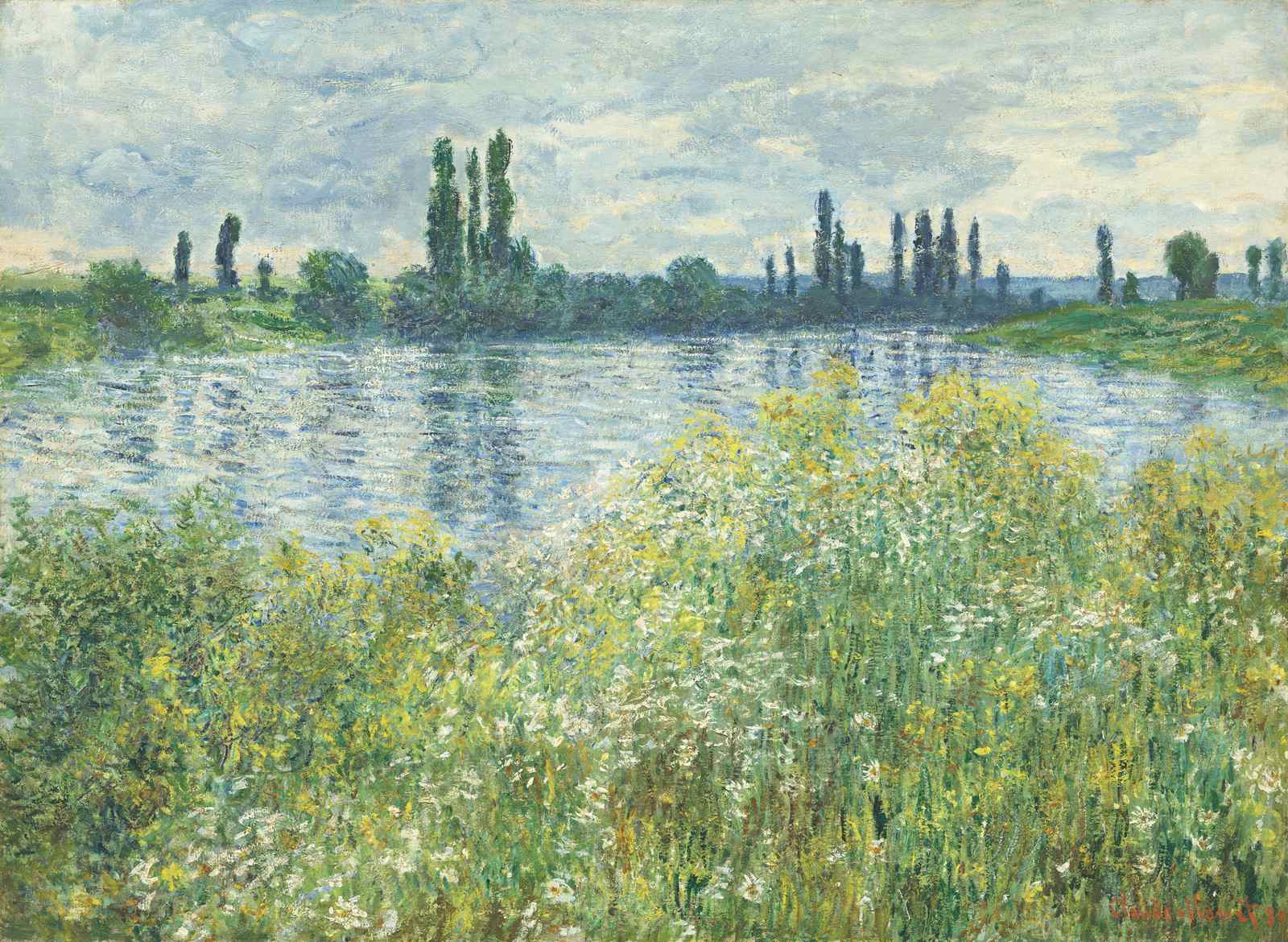 Poster - Rivierlandschap door Monet