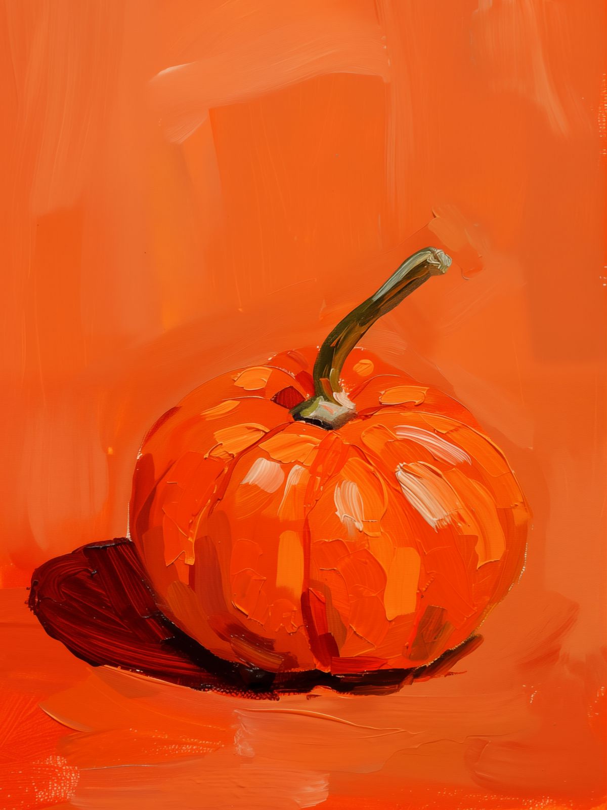 Poster - Pompoenschilderij