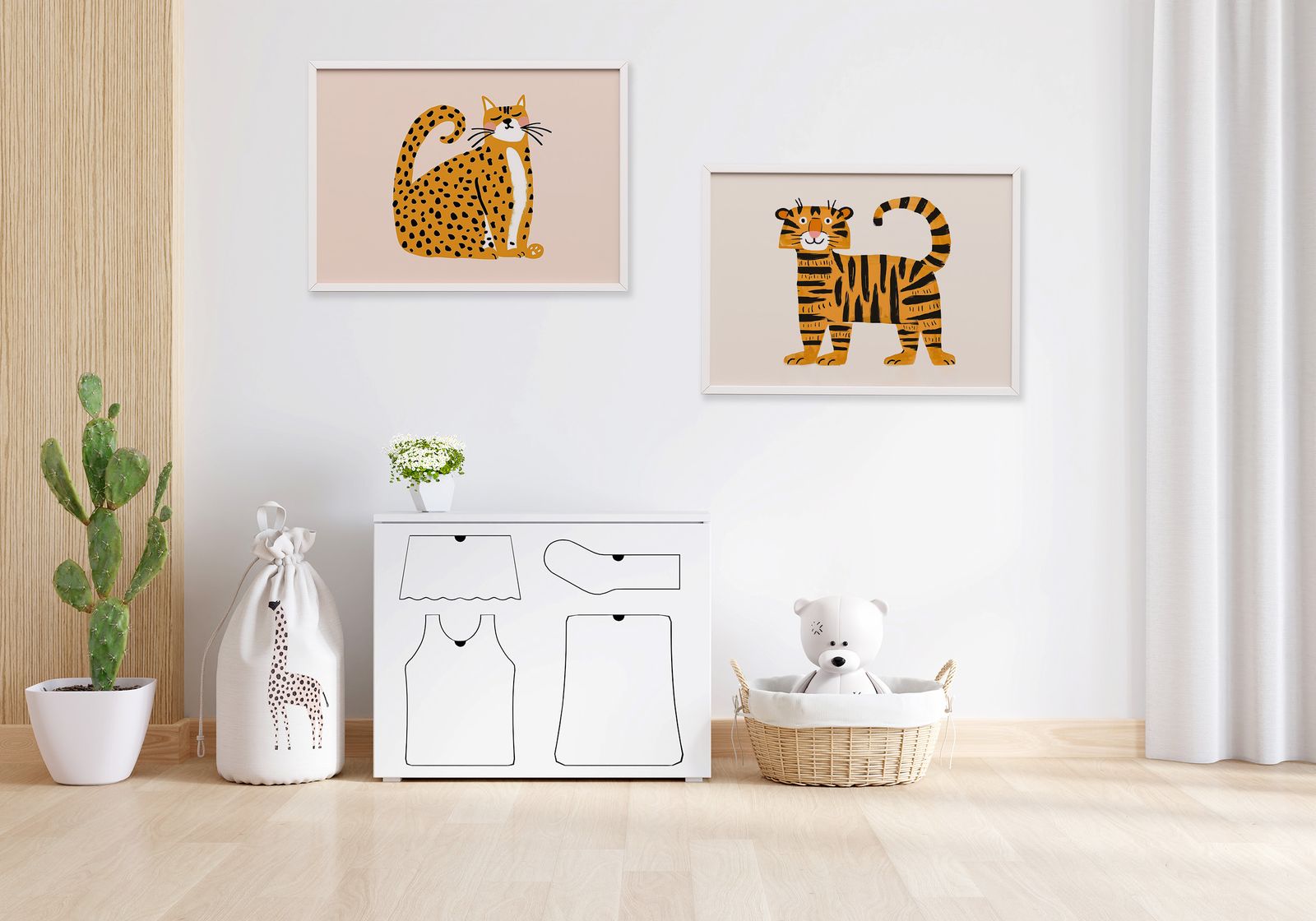 Poster - Tijger en Luipaard Set van 2