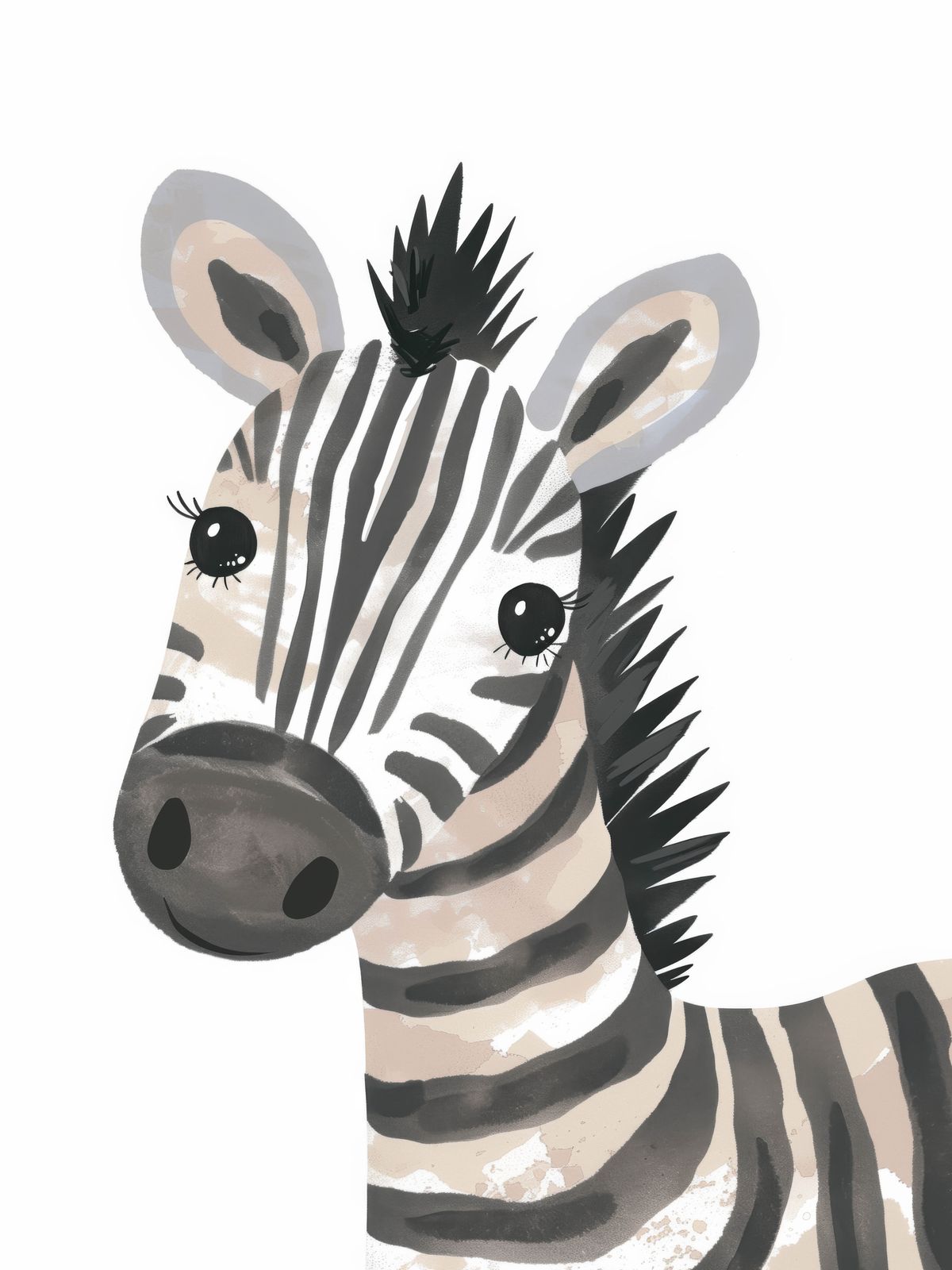 Poster - Charmante Zebra en Kikker / Set van 2