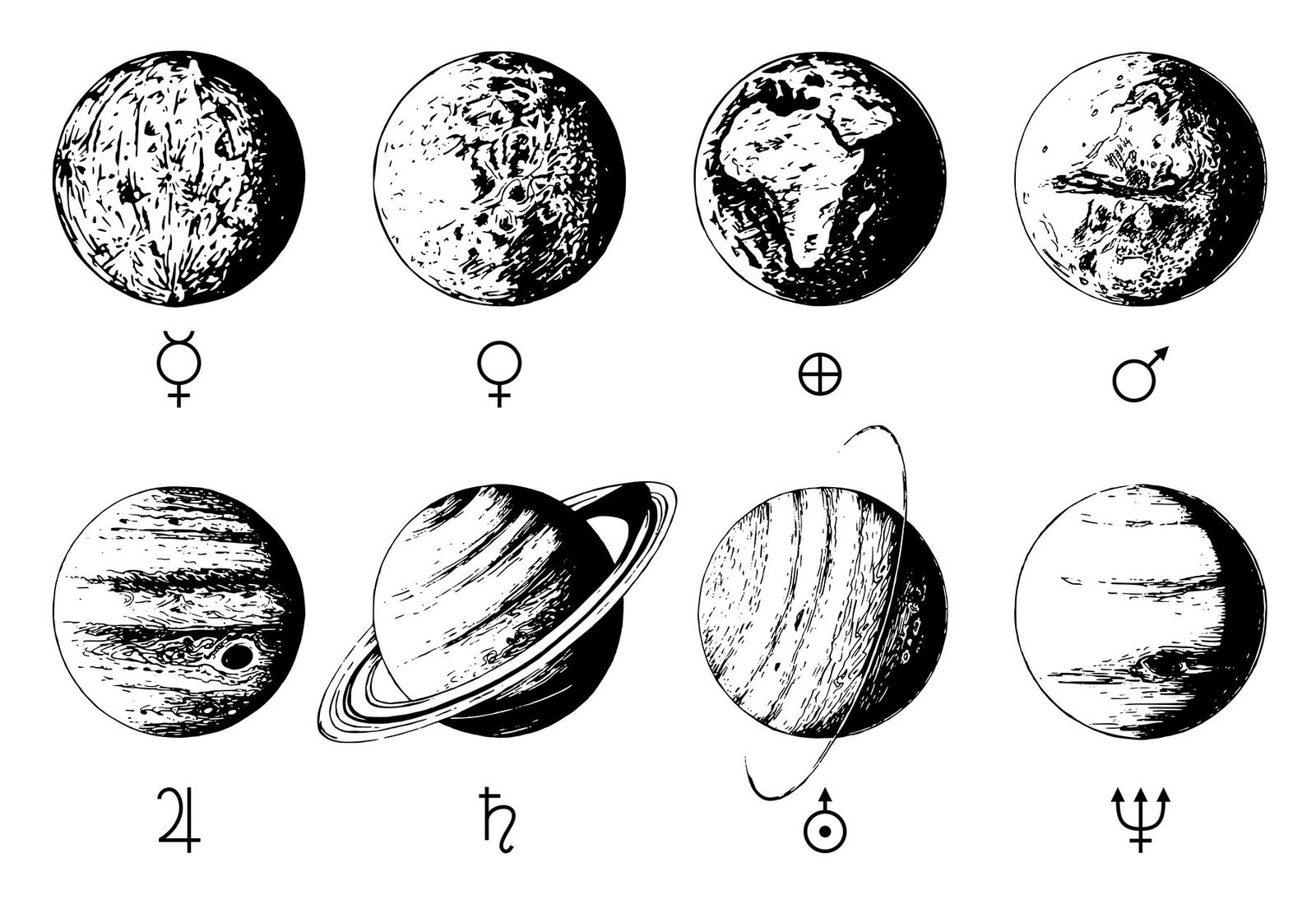 Poster - Planeten en Symbolen
