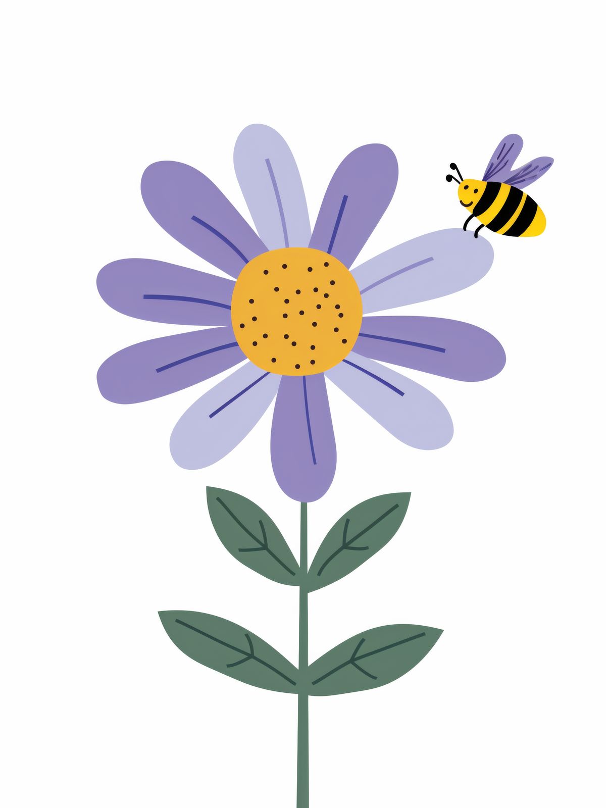 Poster - Bloem en Bij
