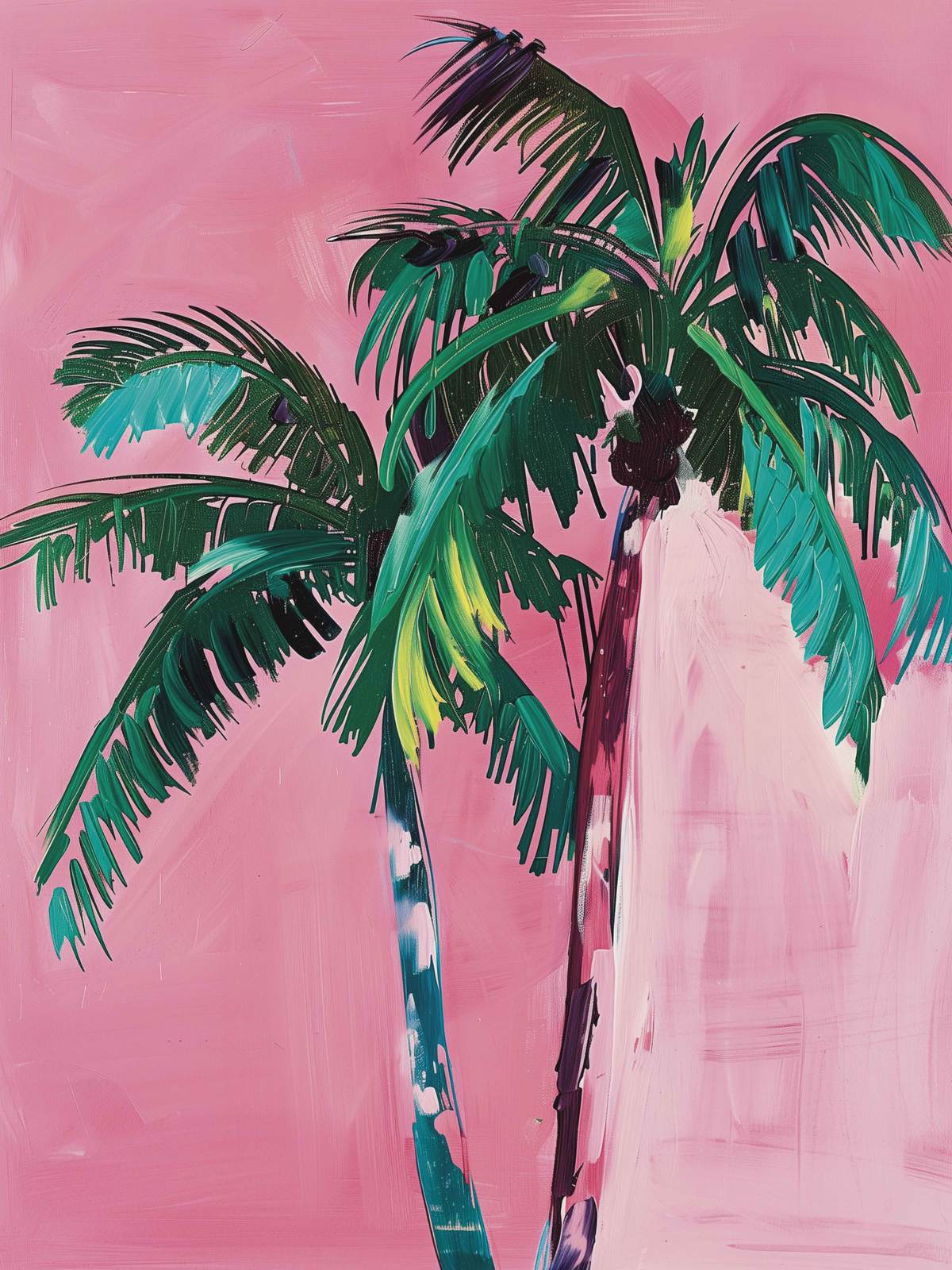 Poster - Tropische Palm Illustratie