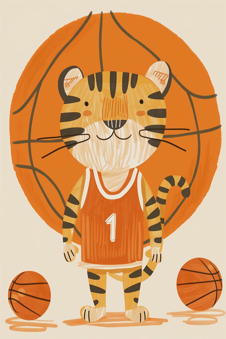 Poster - Basketbal Tijger