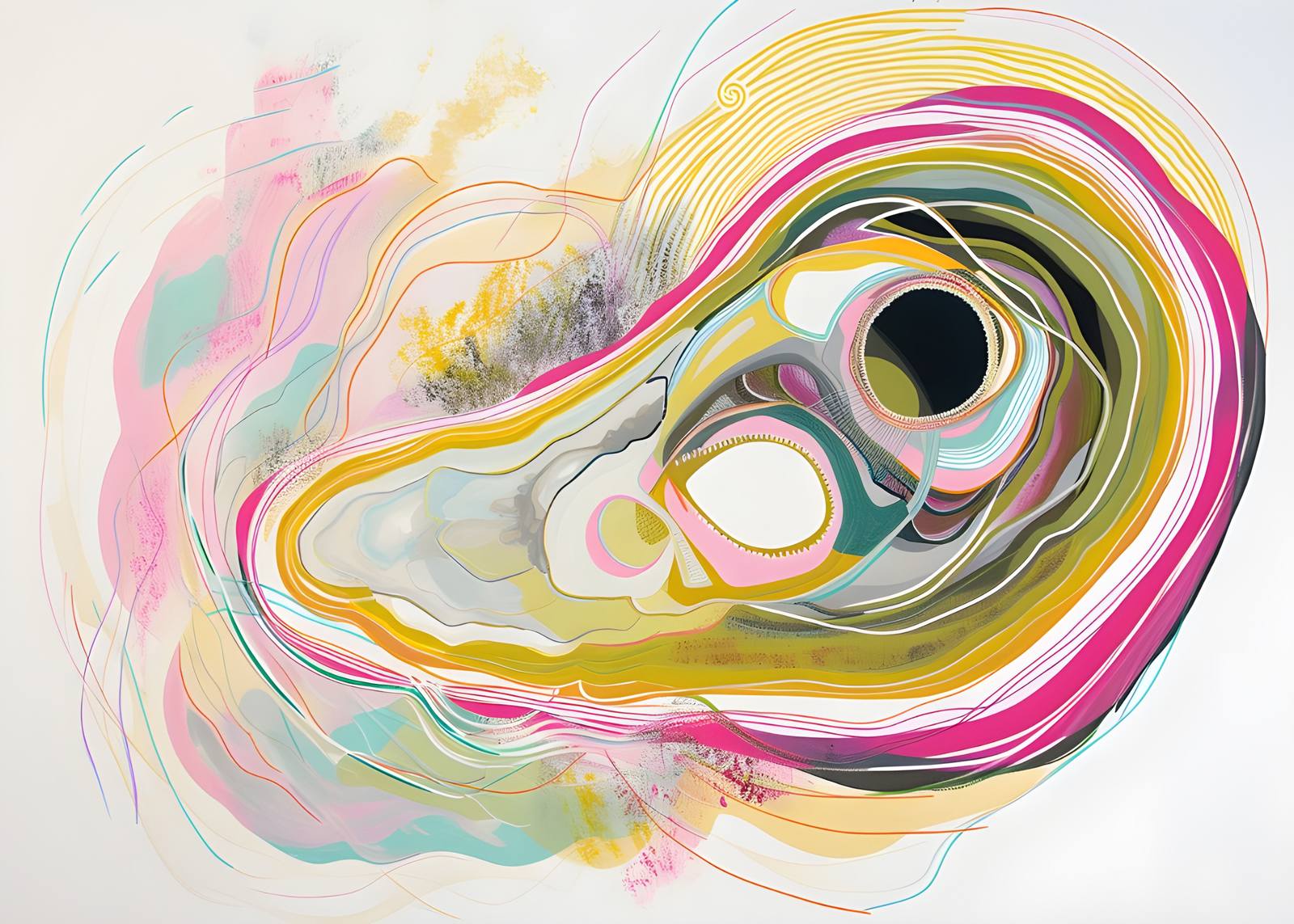 Poster - Abstracte Wervelkunst