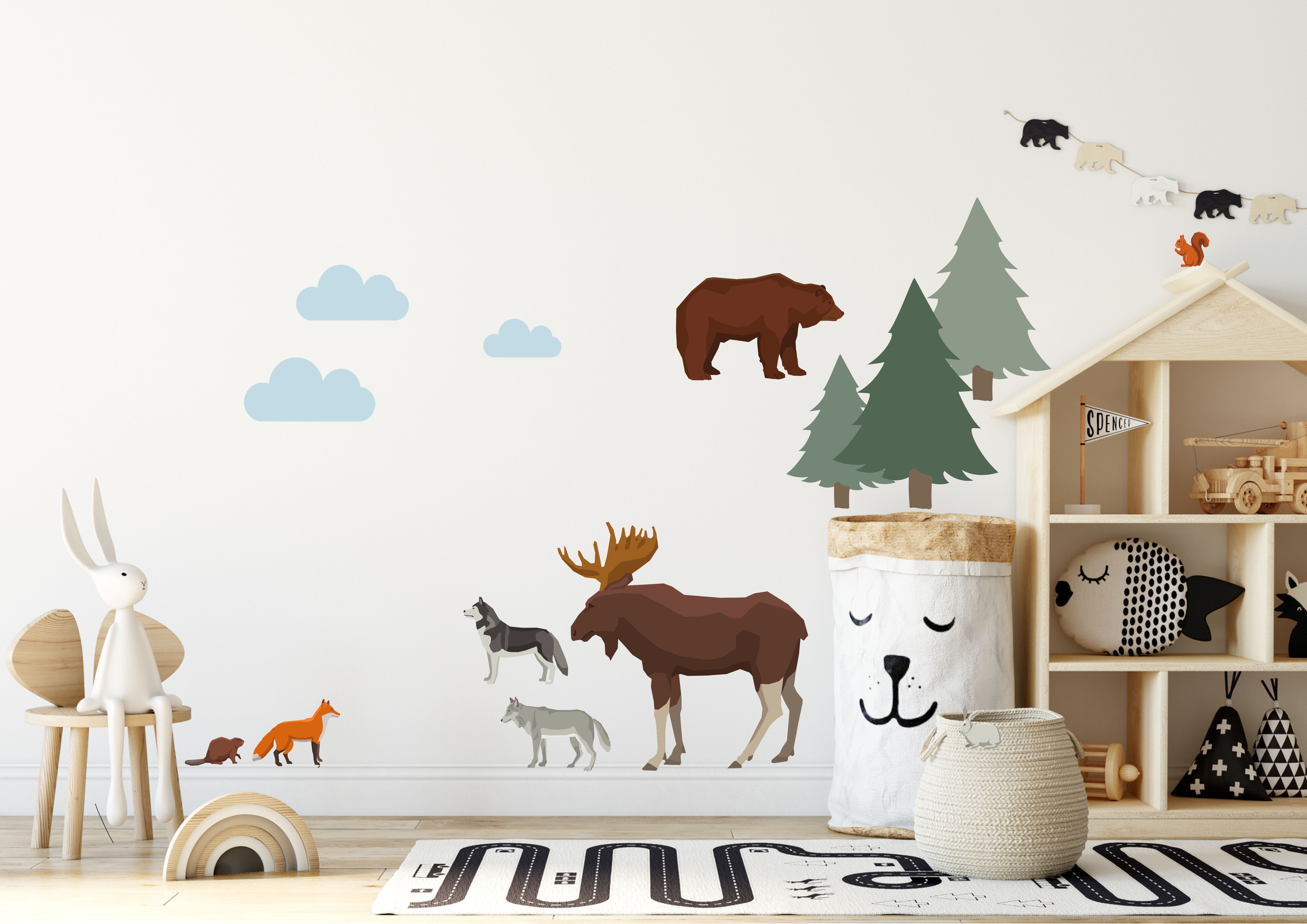 Muursticker - Bos Set