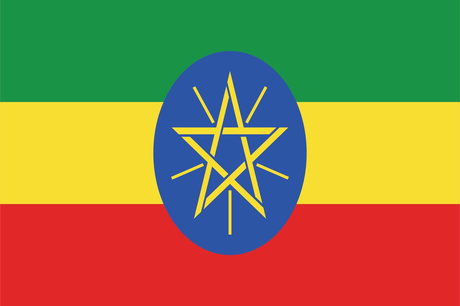 Ethiopië Vlag - Sticker