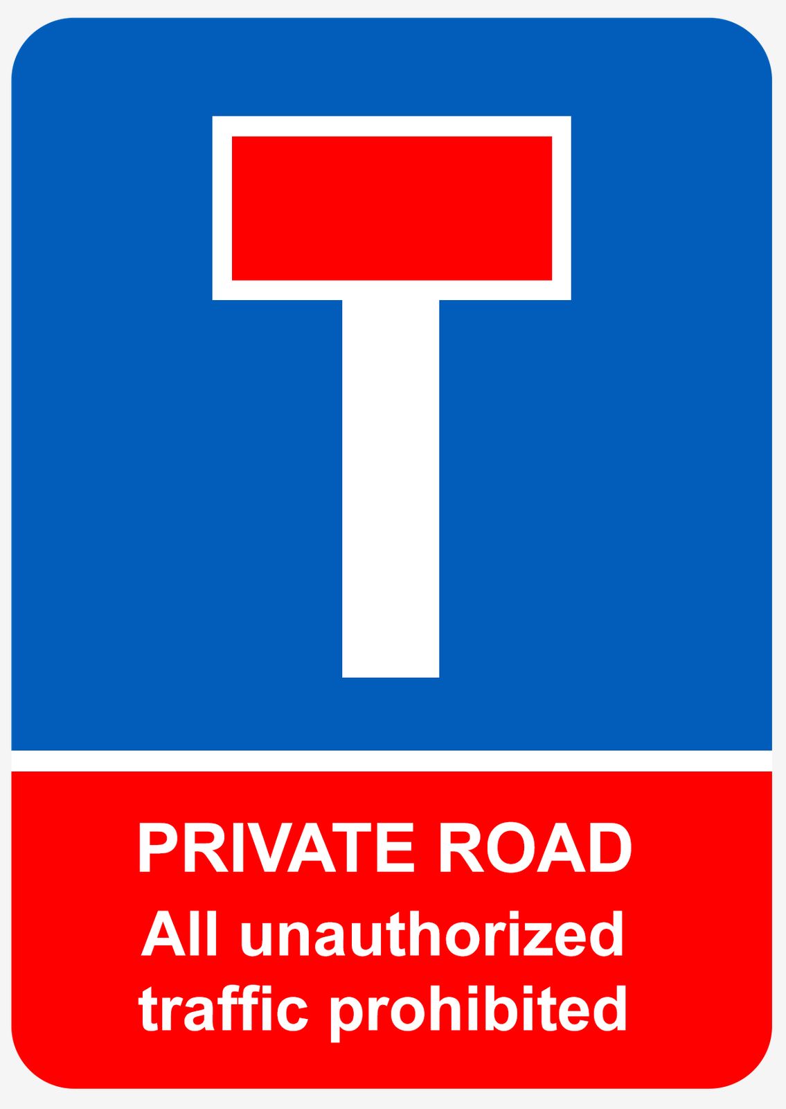 Sticker - Privéweg Onbevoegd Verkeer Verboden