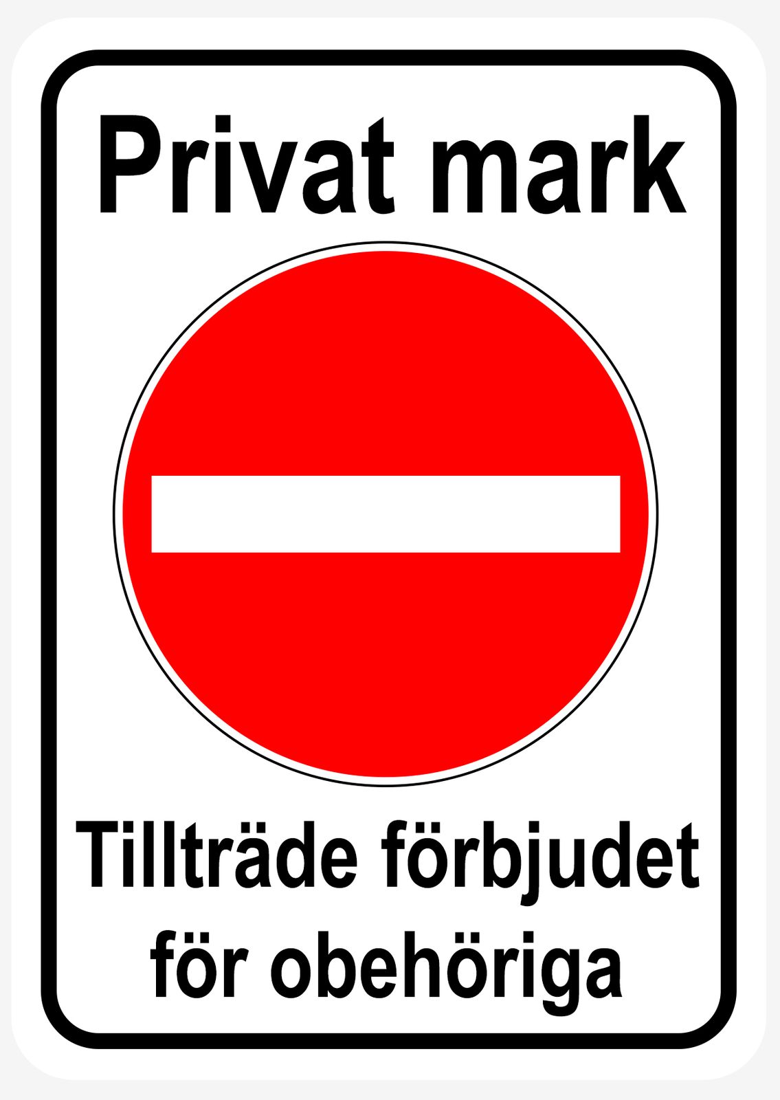 Sticker - Privéterrein Geen toegang