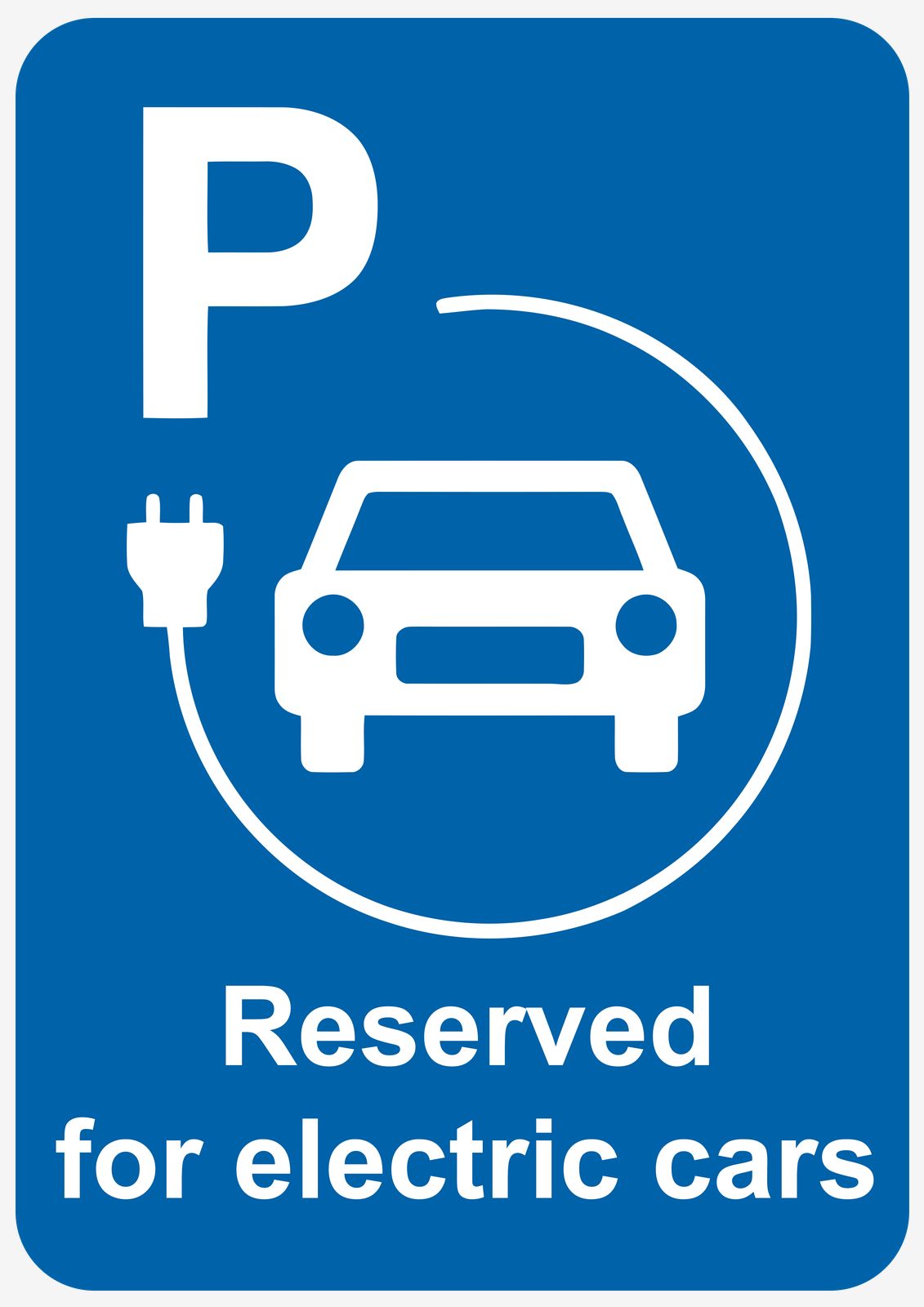 Sticker - Gereserveerd voor elektrische auto's