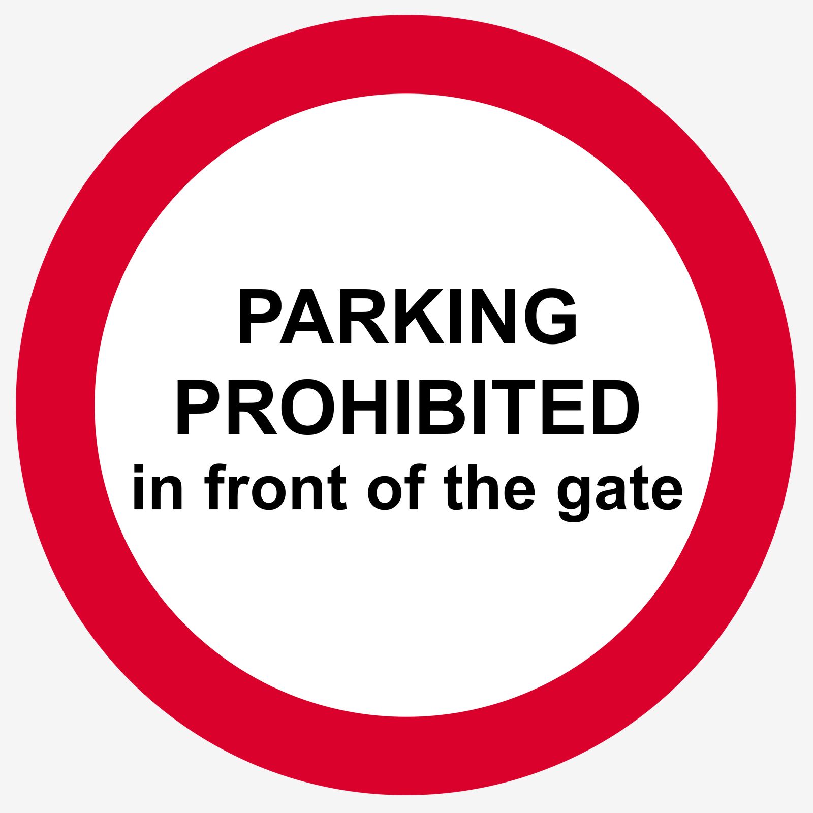 Sticker - Parkeren verboden voor de poort