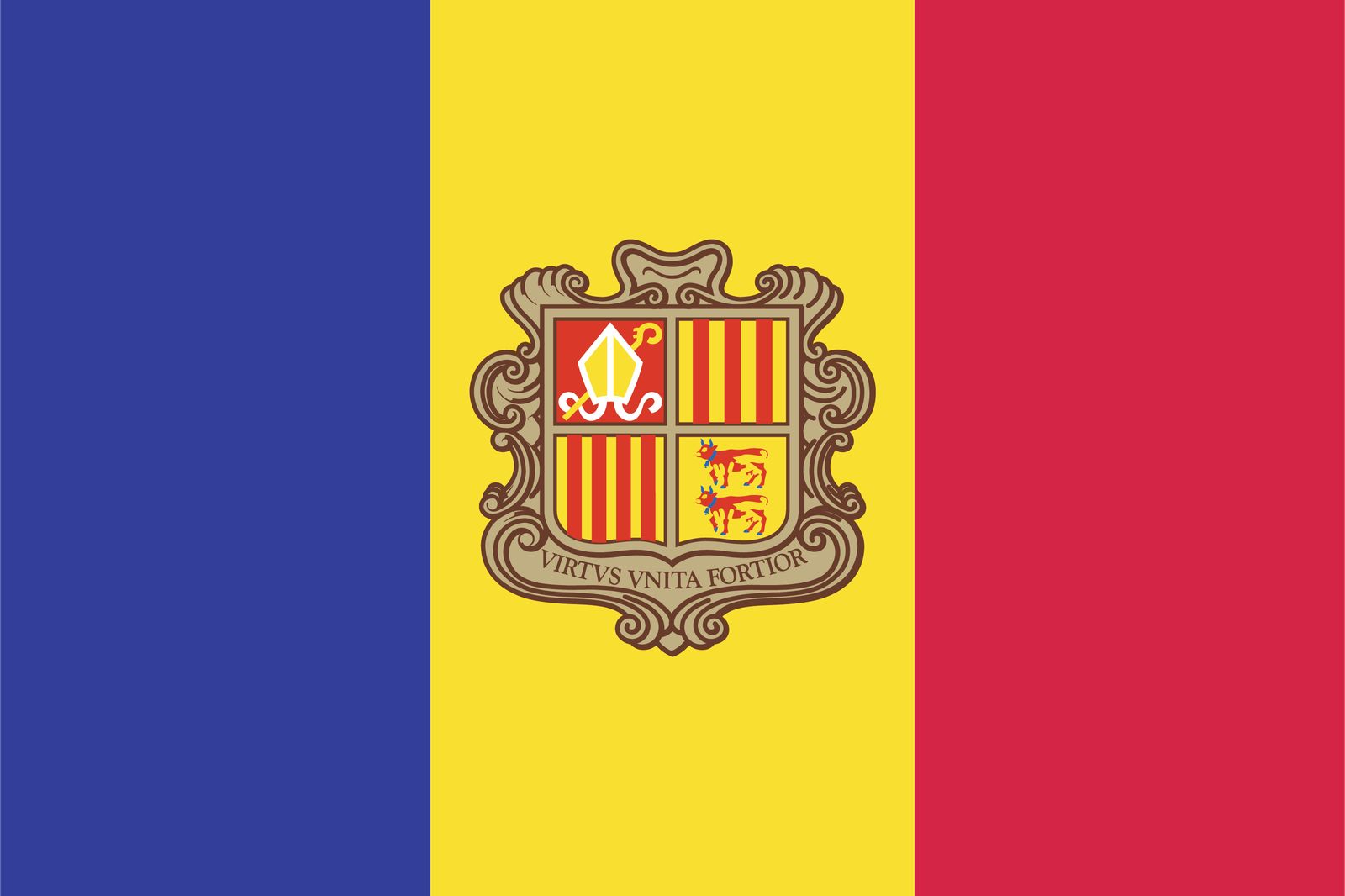 Andorra Vlag - Sticker