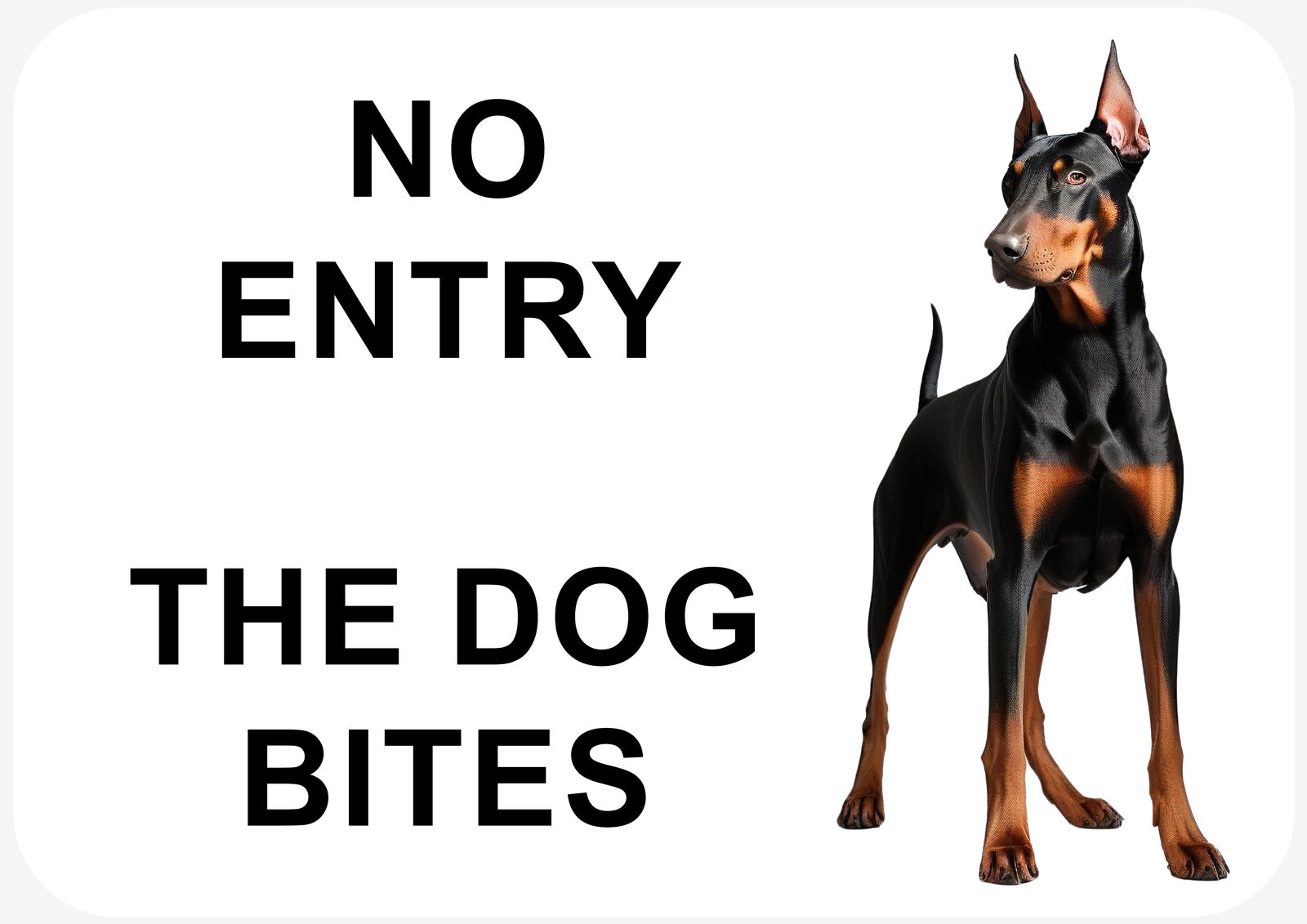 Sticker - Geen Toegang De Hond Bijt