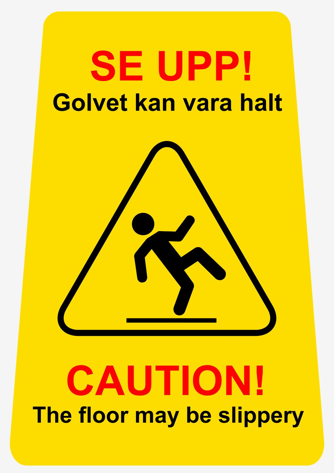 Sticker - Voorzichtig! De vloer kan glad zijn