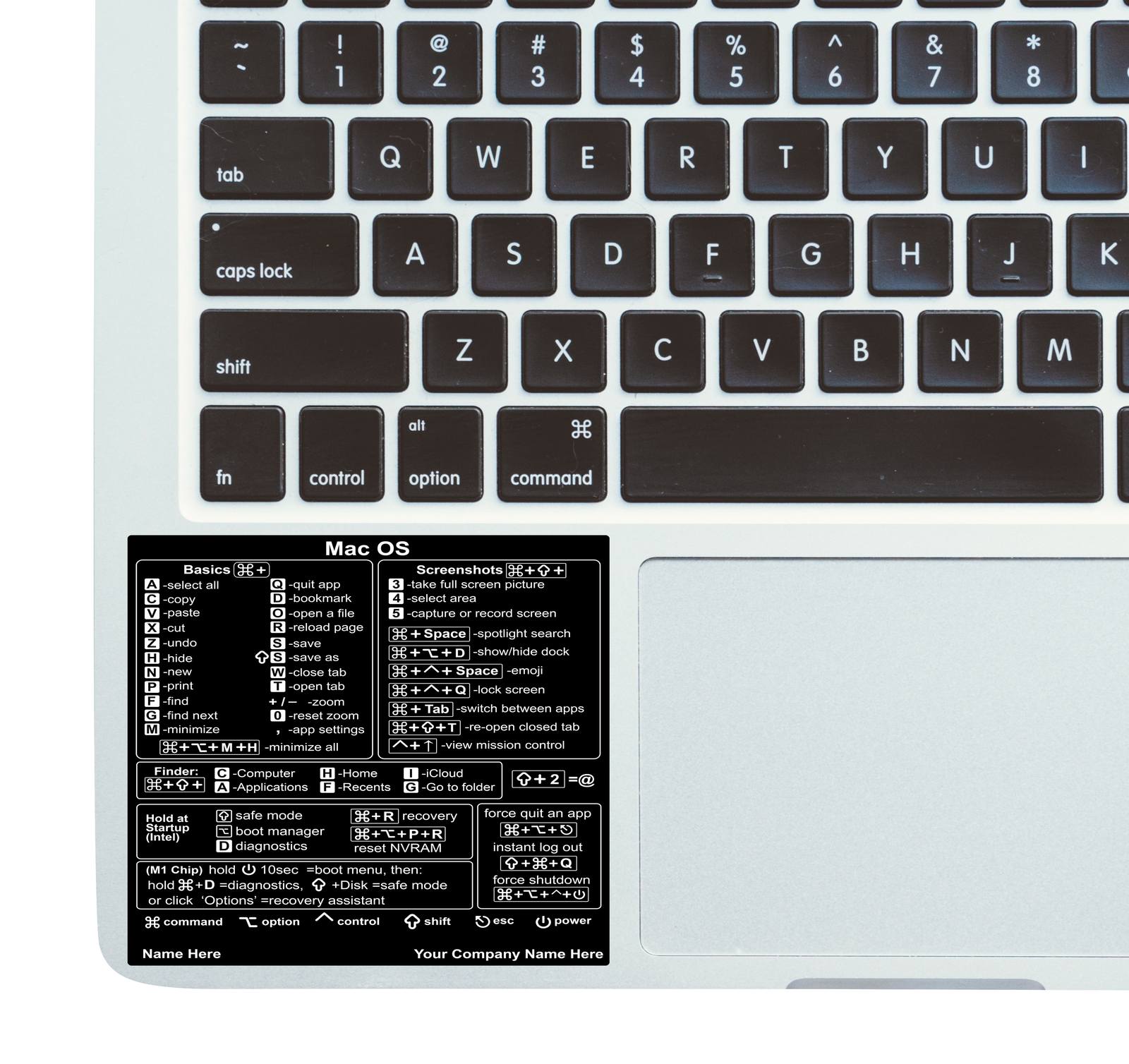 Sticker - Mac OS-sneltoetsen