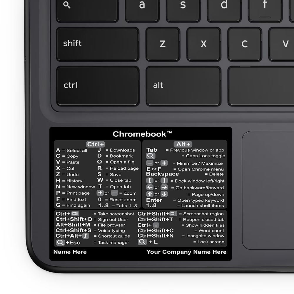 Sticker - Chromebook snelkoppelingen gids