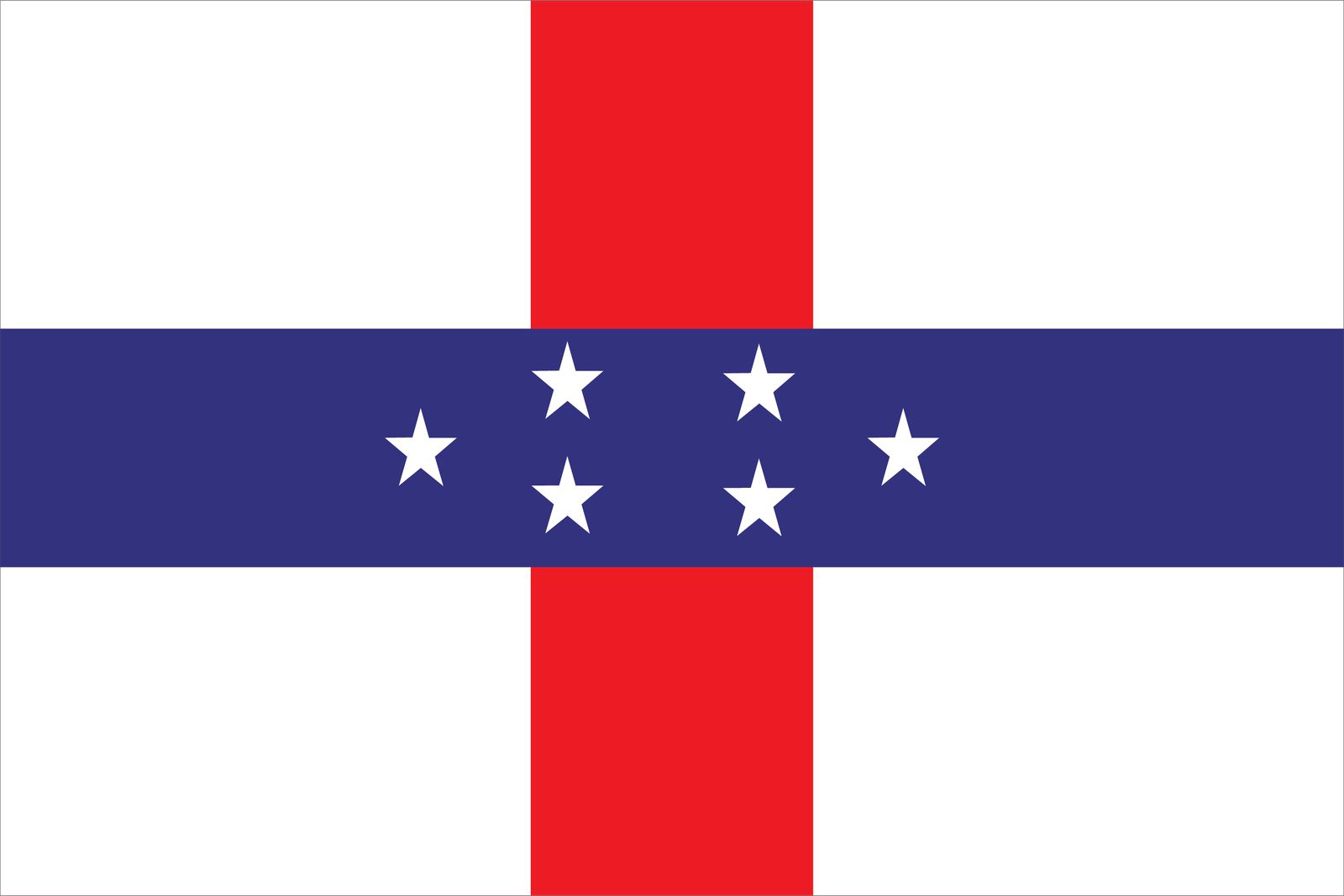 Nederlandse Antillen Vlag - Sticker