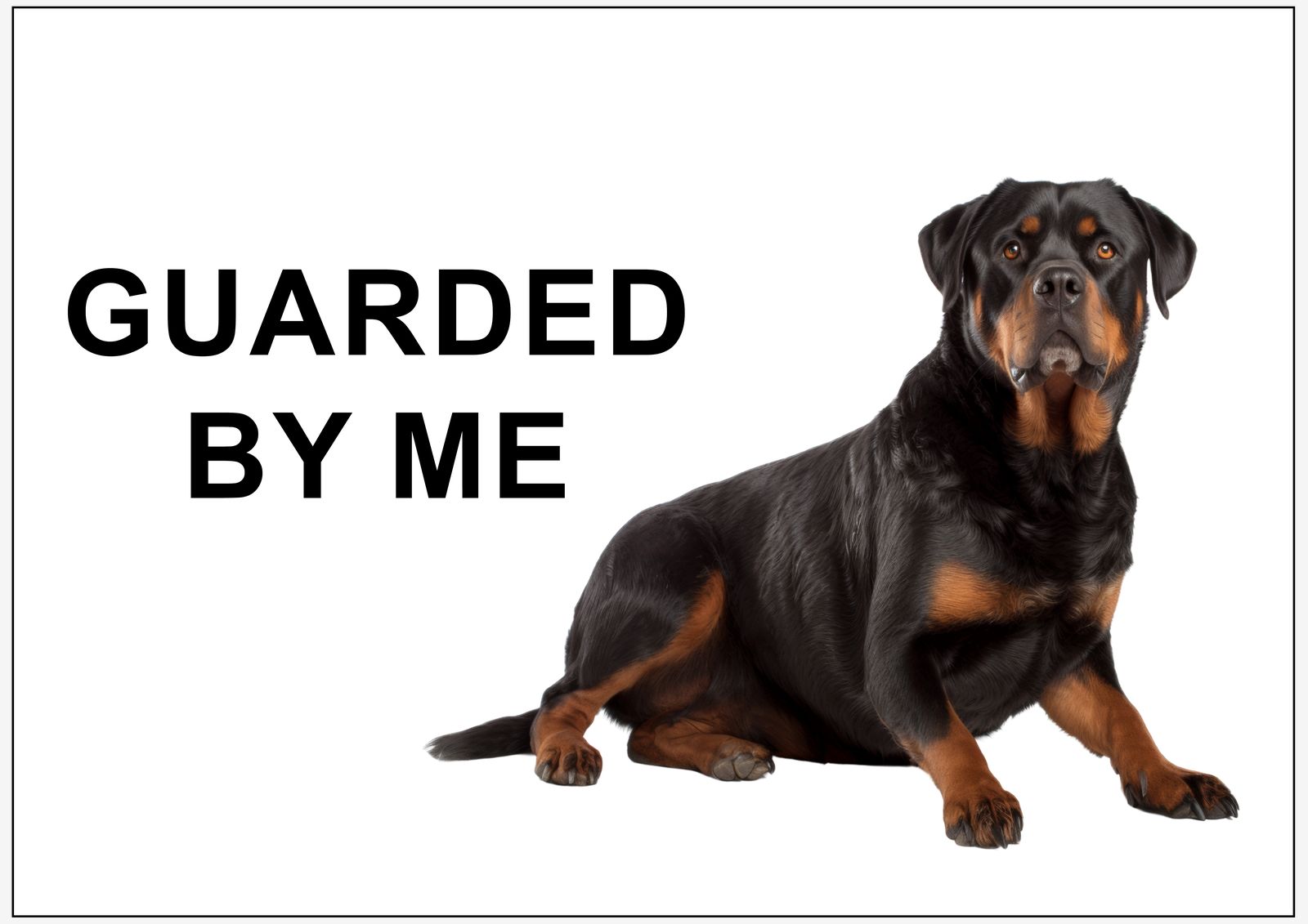 Sticker - Bewaakt door mij