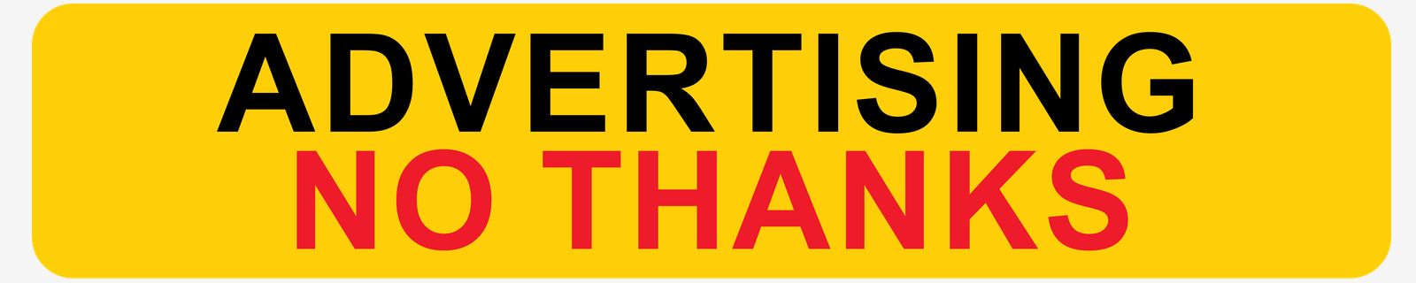 Sticker - Geen reclame dank