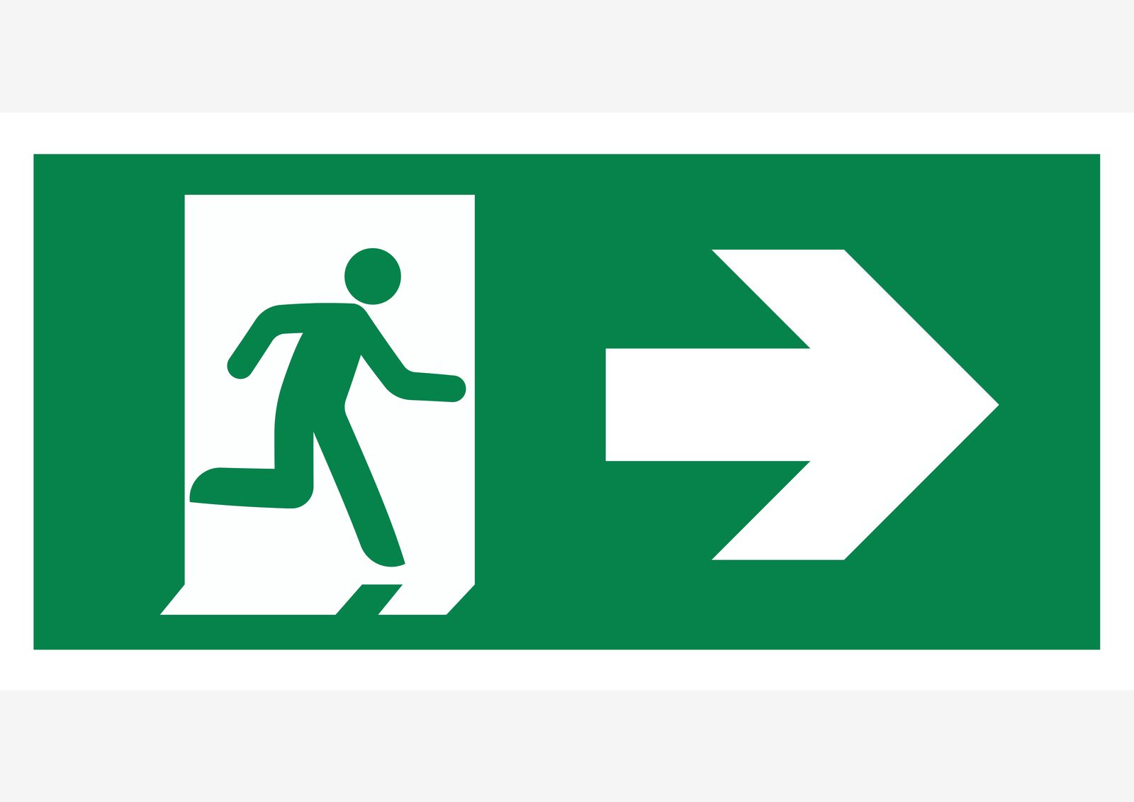 Sticker - Nooduitgang Rechts
