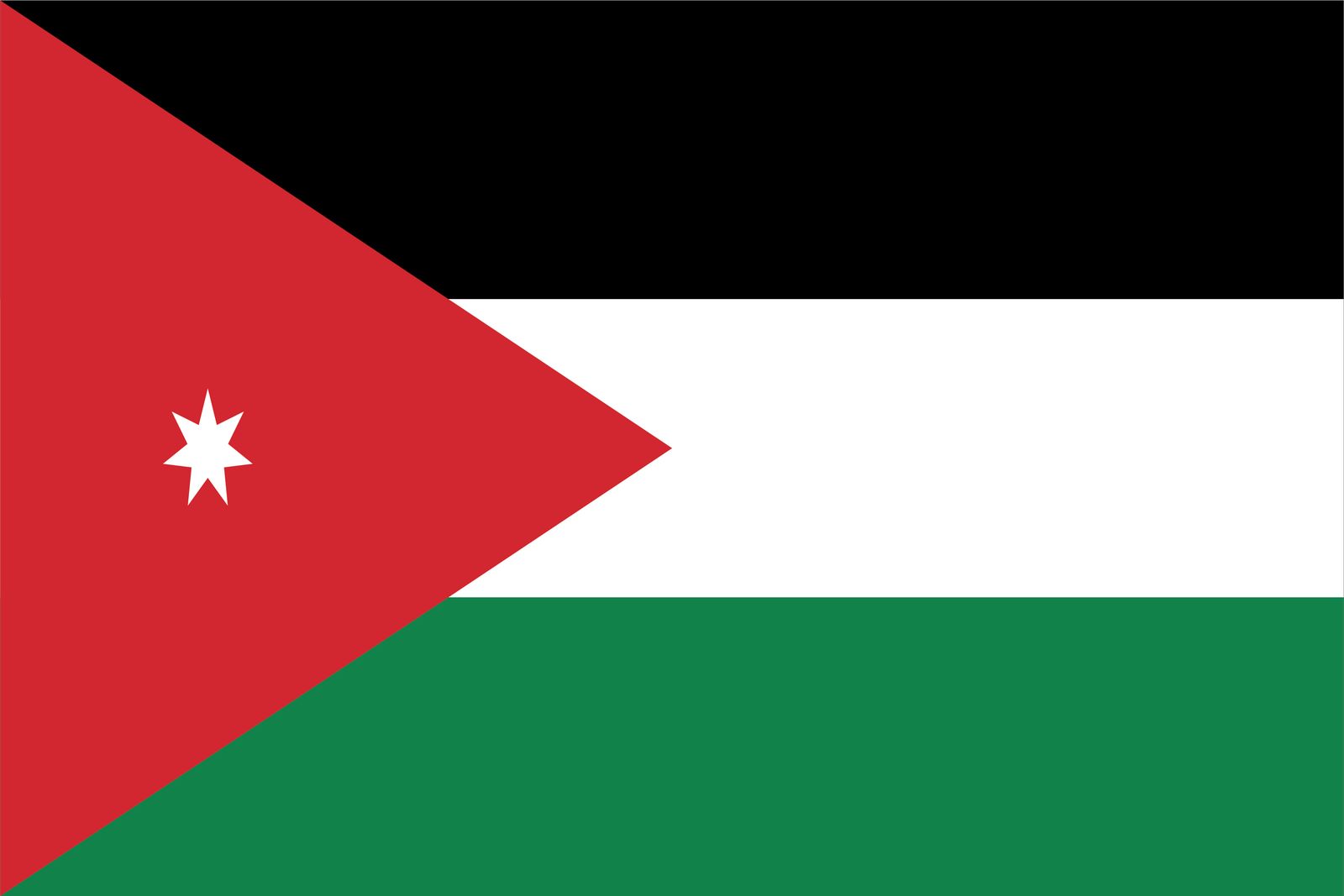 Jordanië Vlag - Sticker