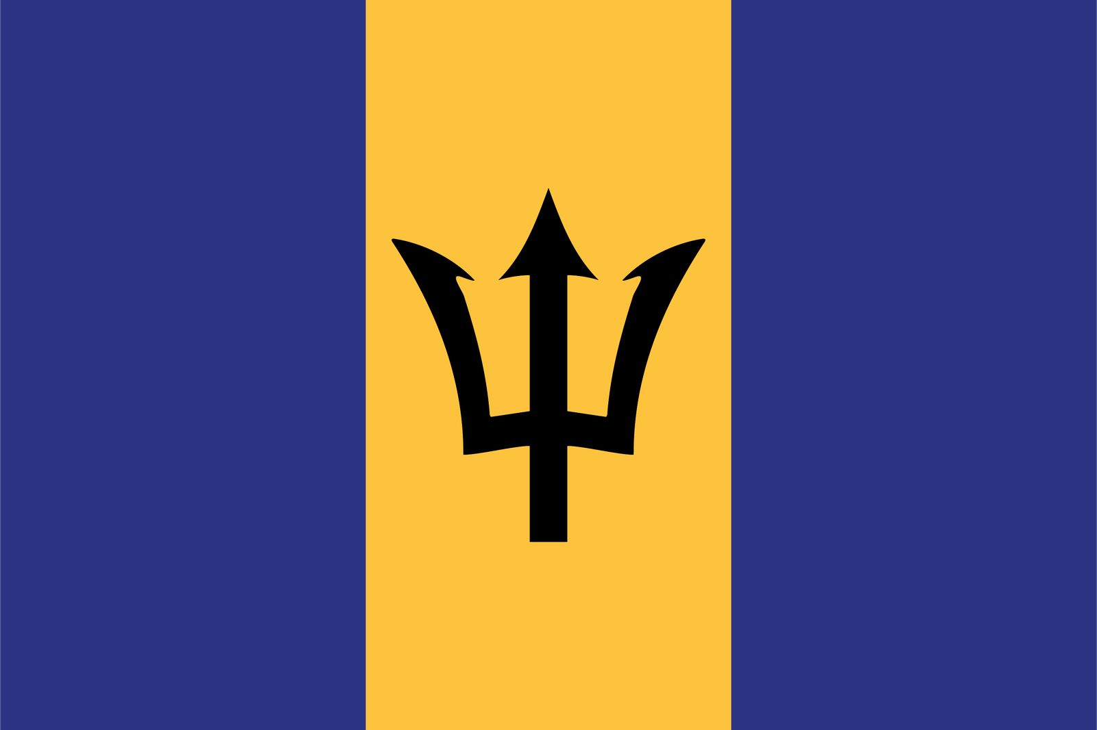 Barbados Vlag - Sticker