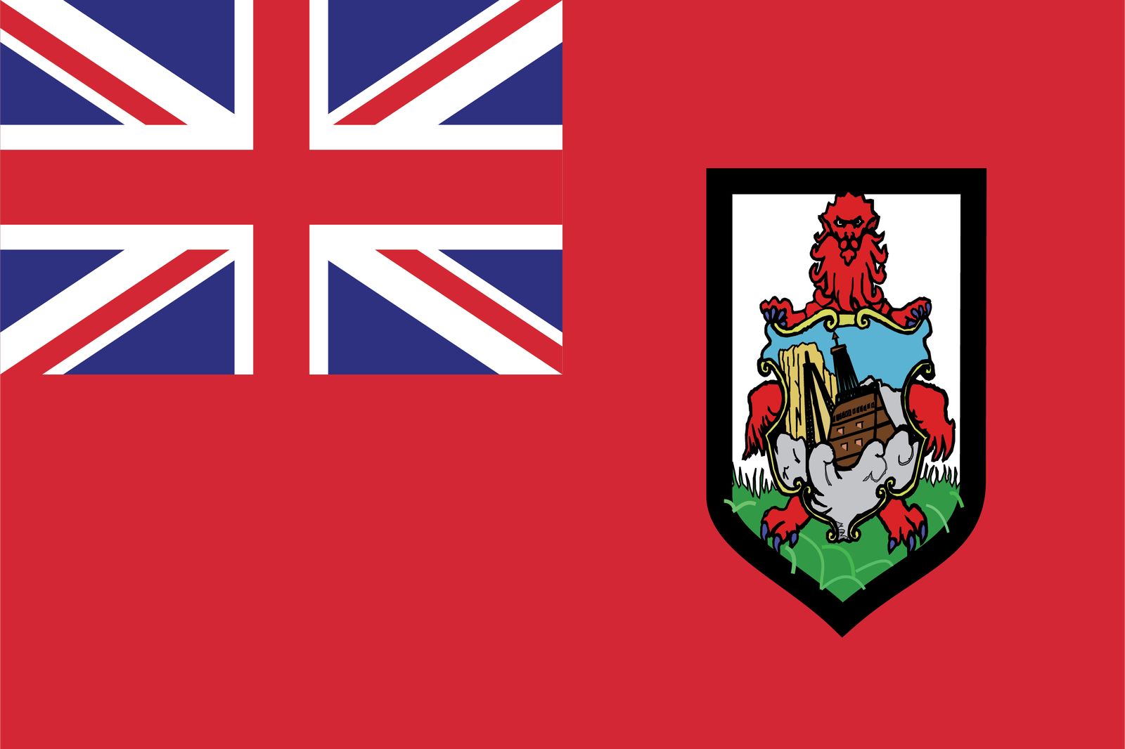 Bermuda Vlag - Sticker