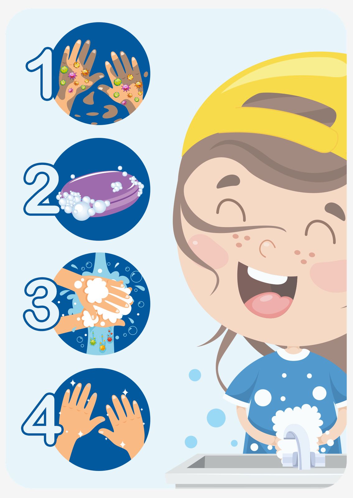 Sticker - Handen Wassen Instructies