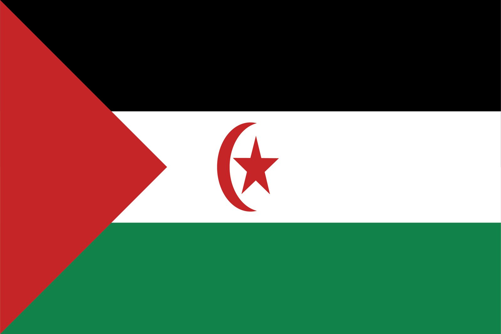 Westelijke Sahara Vlag - Sticker