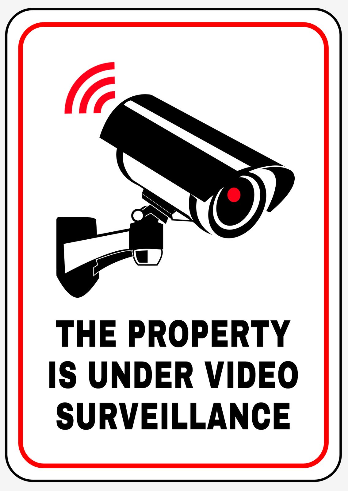 Sticker - Het pand wordt video bewaakt