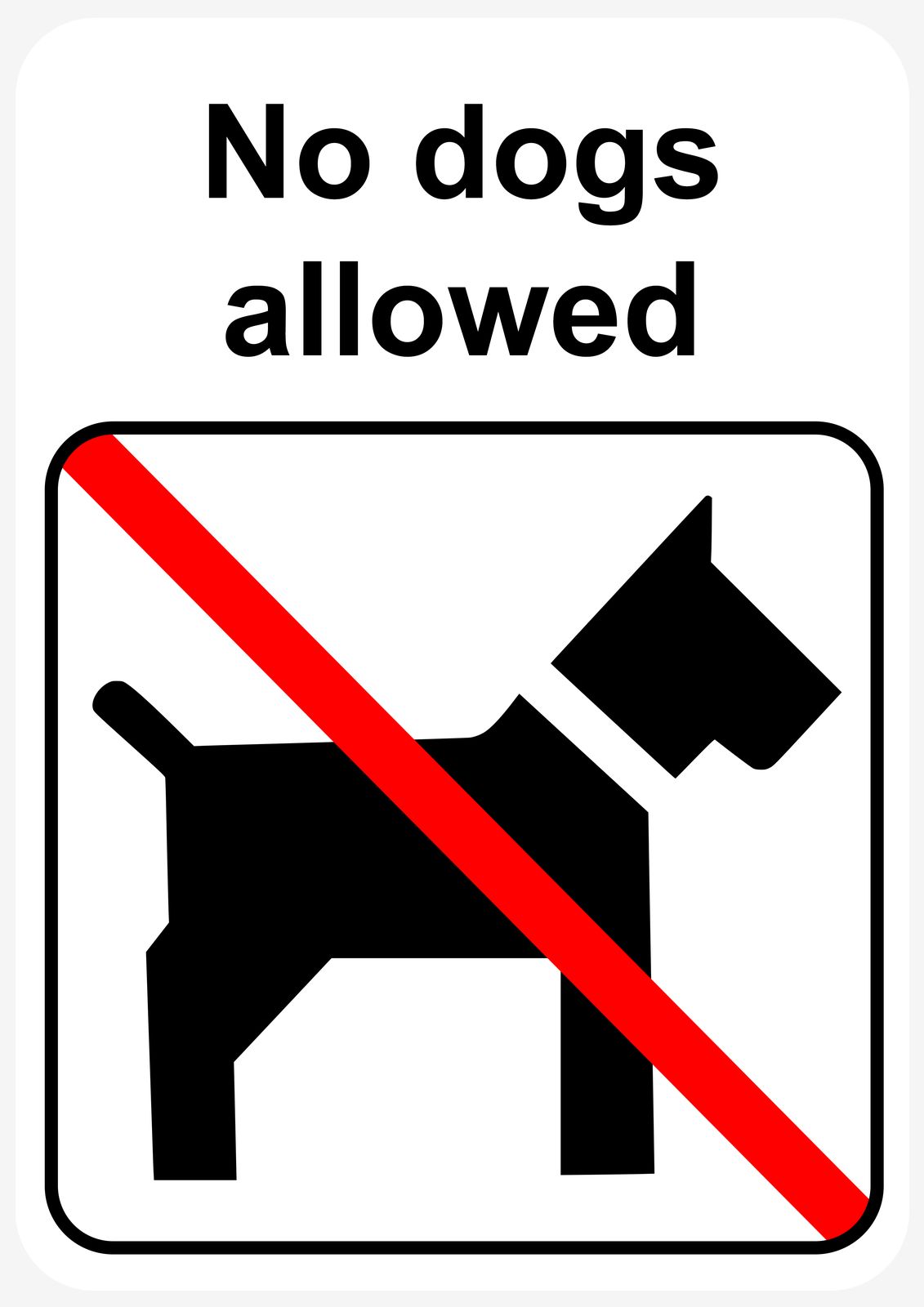 Sticker - Geen honden toegestaan