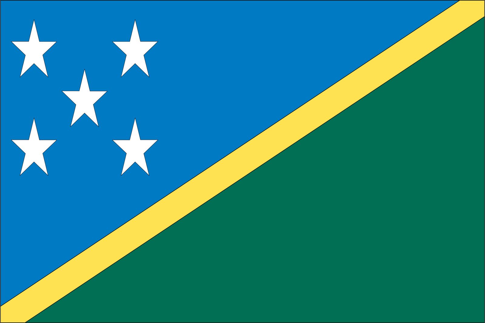 Vlag van de Solomonseilanden - Sticker