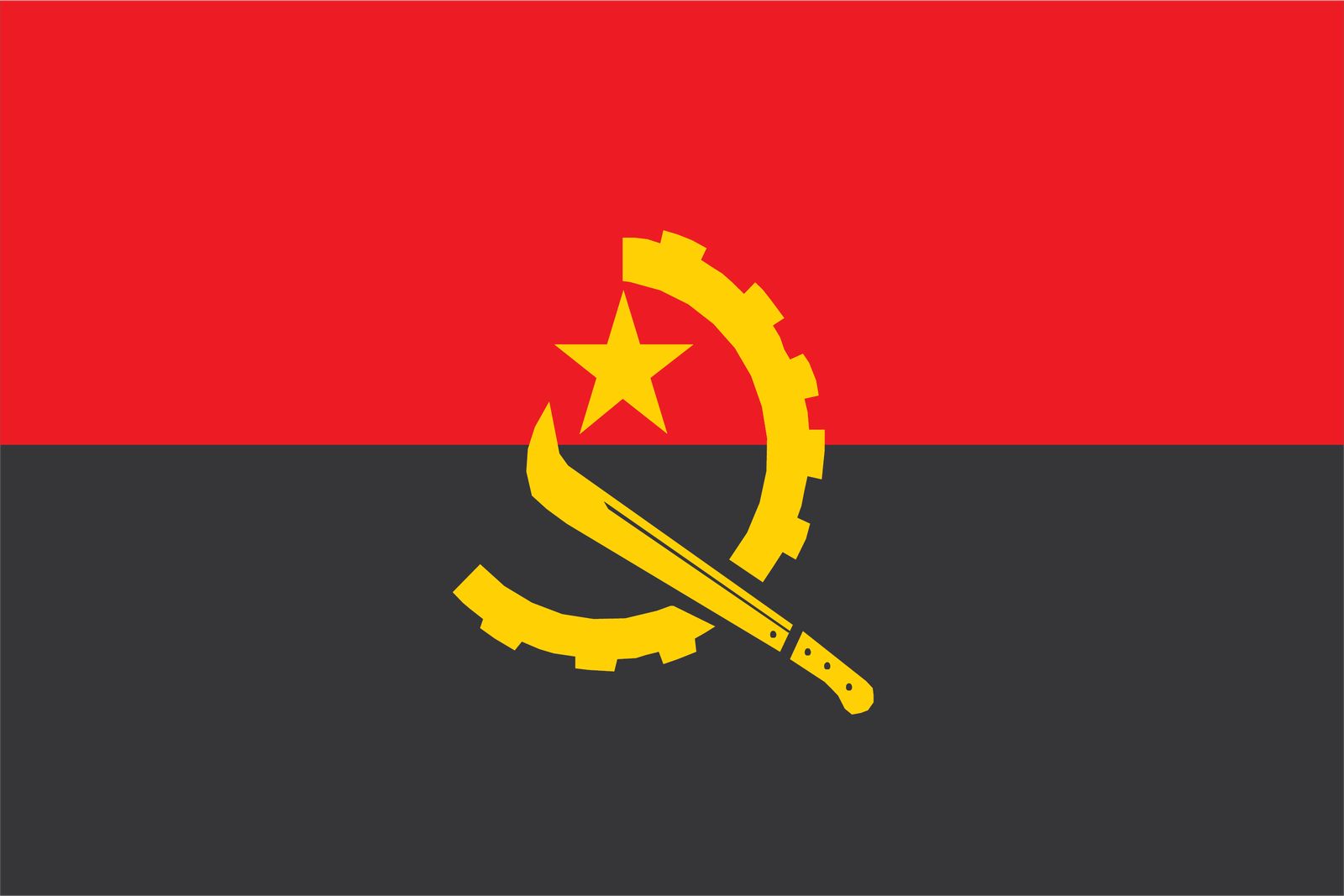 Angola Vlag - Sticker