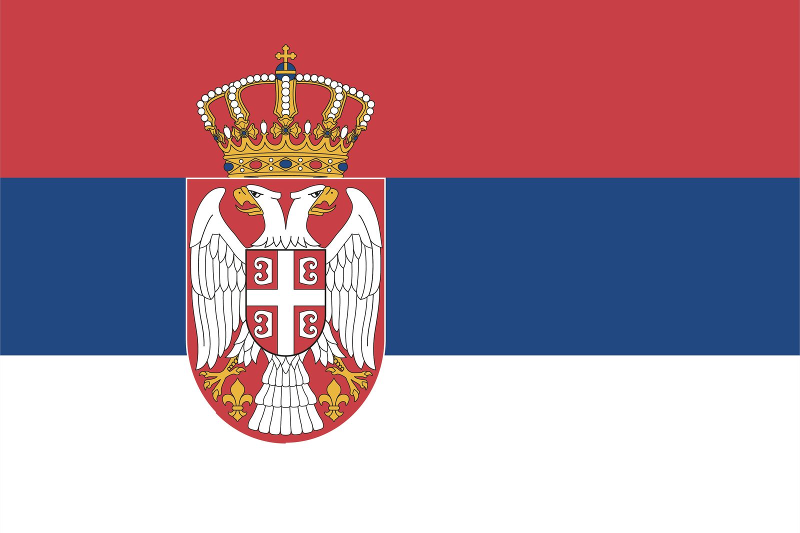 Servië Vlag - Sticker