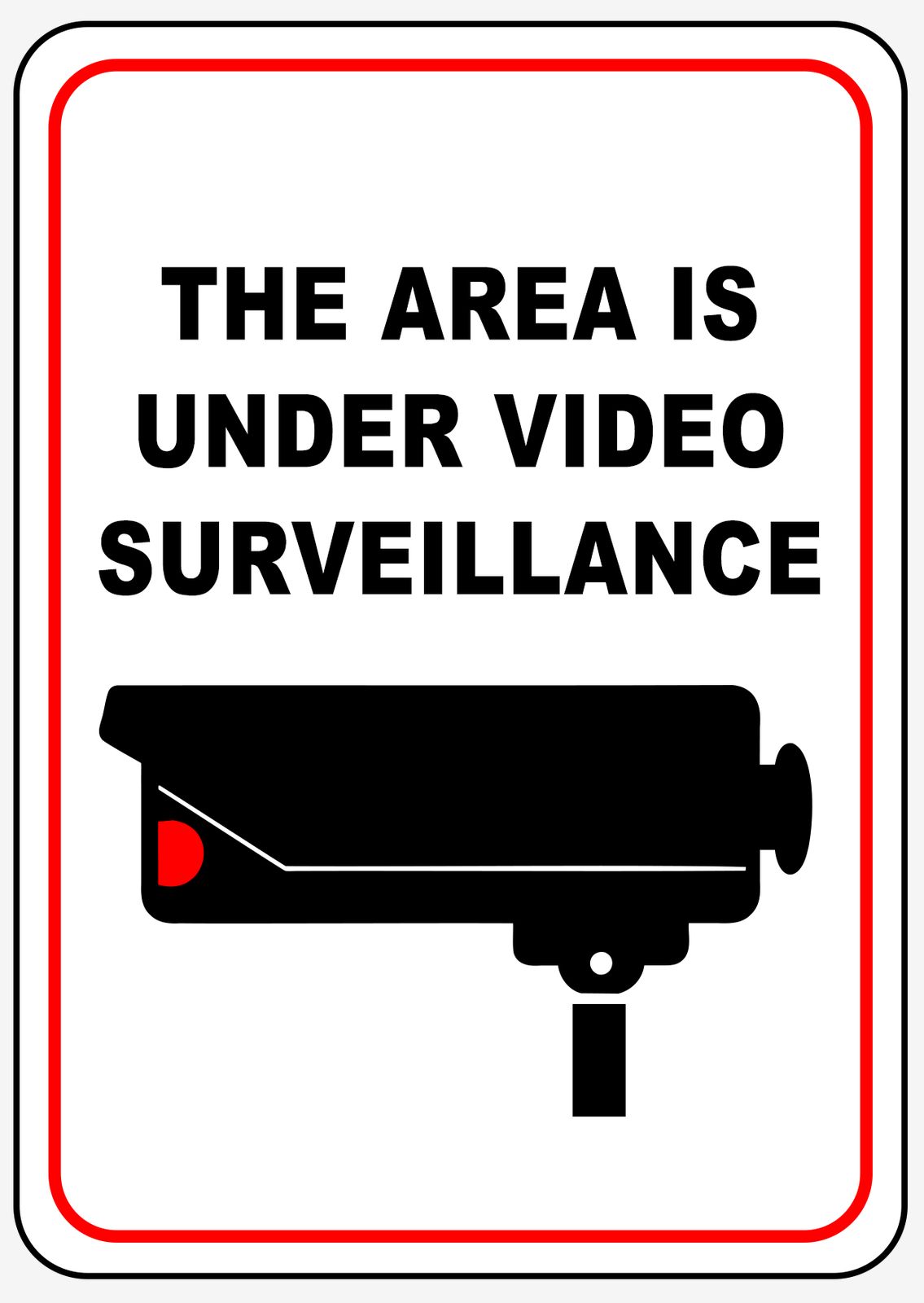 Sticker - Het Gebied Wordt Videobewaakt