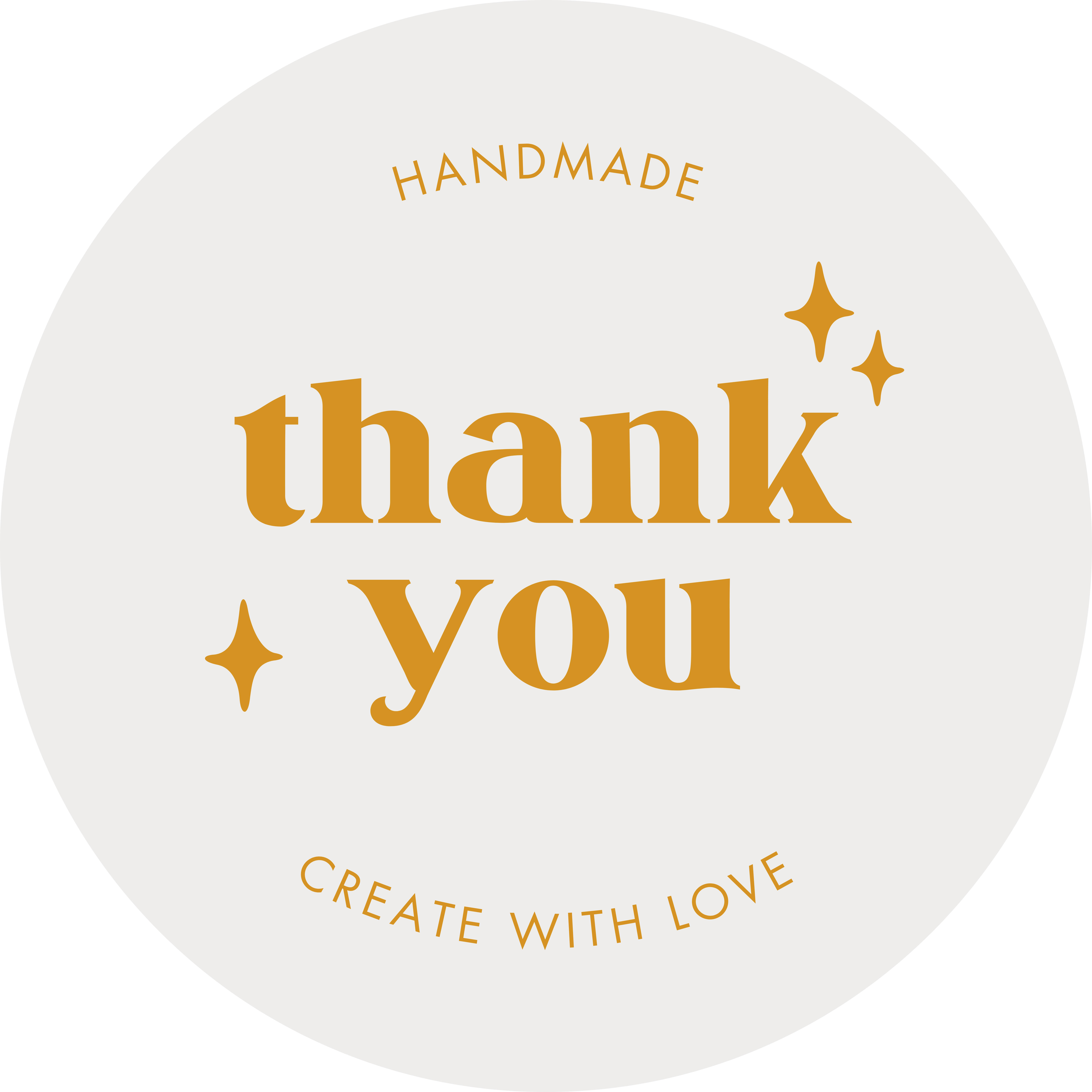 Cirkel Label - Persoonlijke Sticker – Handgemaakt met Liefde
