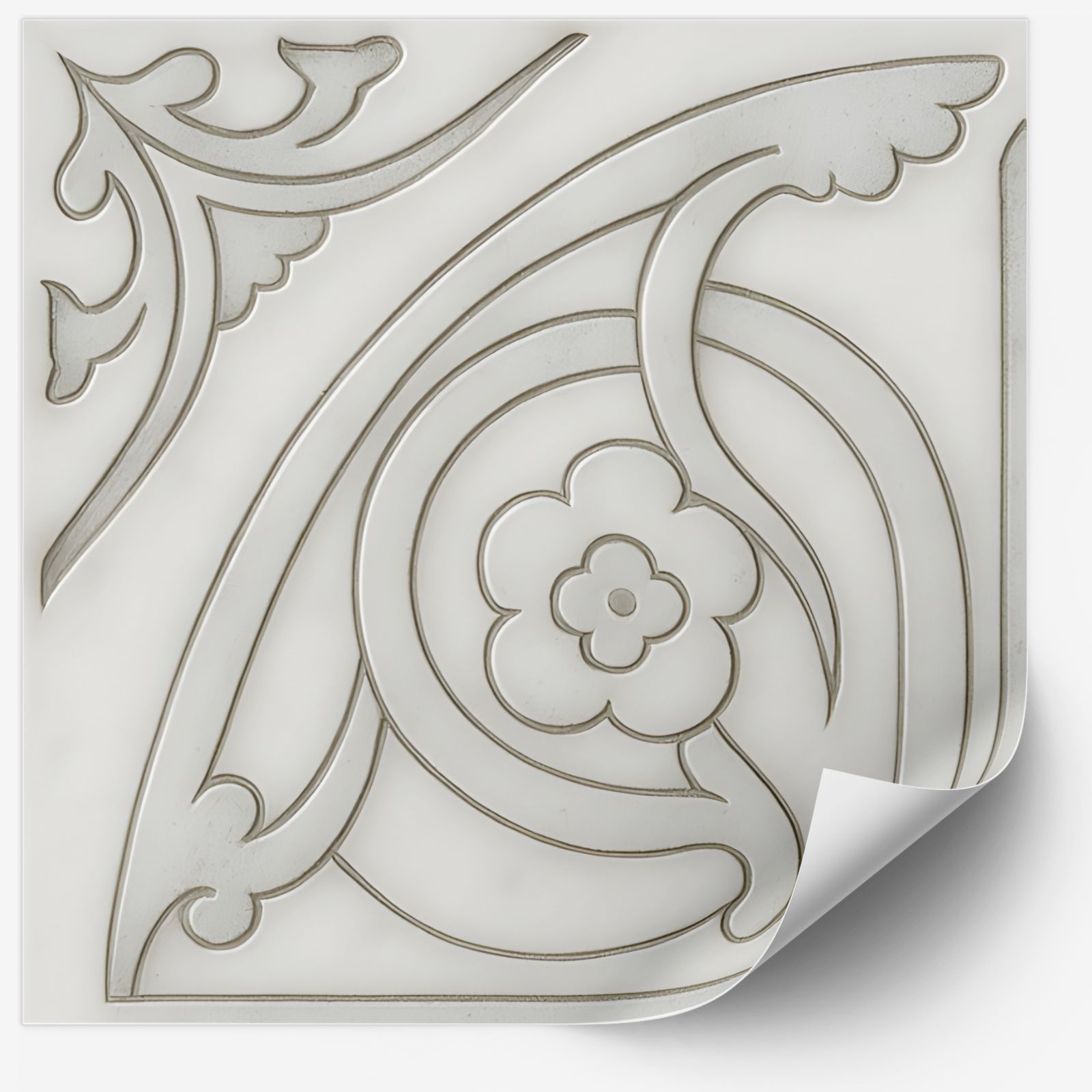 Tegelsticker - Vintage Bloemen Elegantie