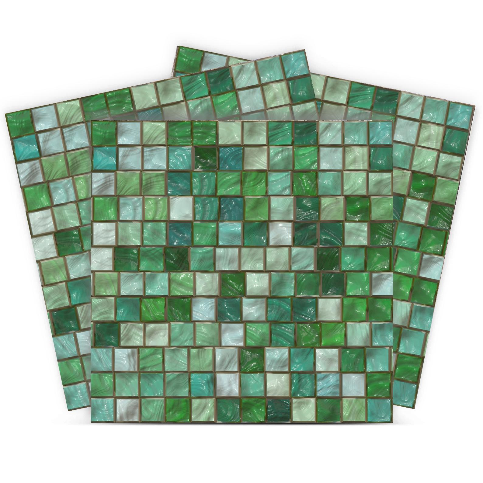 Tegelsticker - Groen Mozaïek