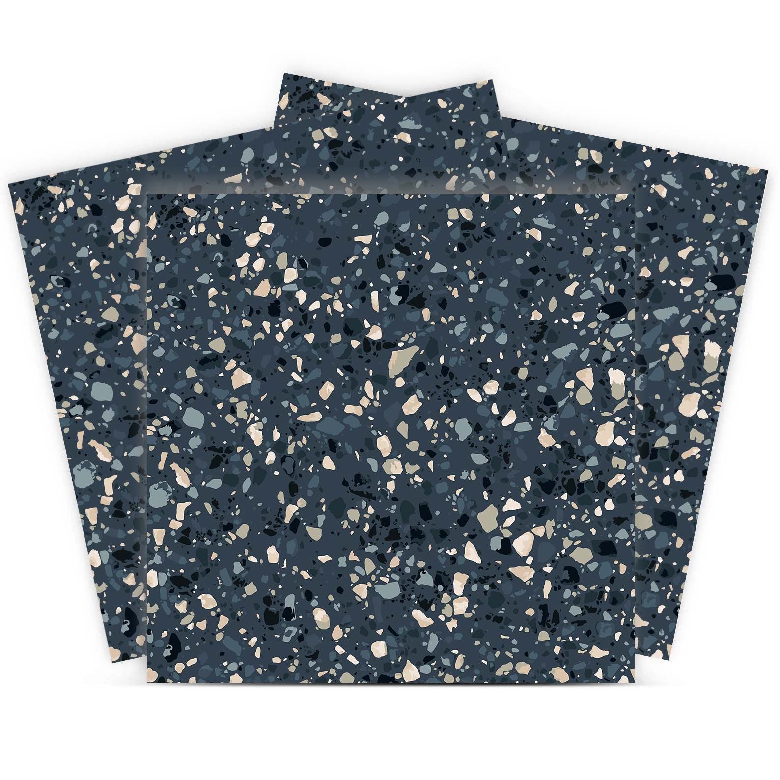 Tegelsticker - Donker Terrazzo-ontwerp