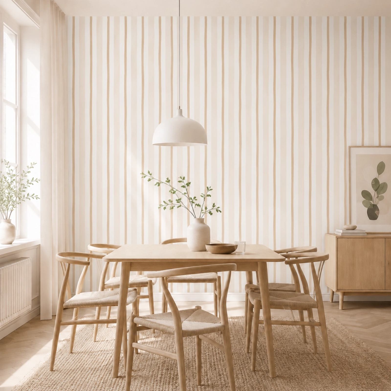 Behang – Boho-strepen / Aangepaste kleuren