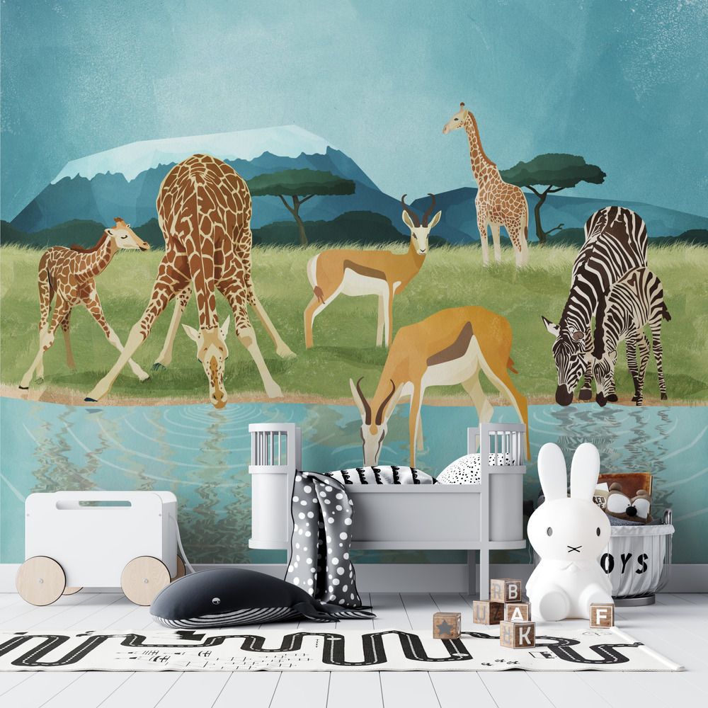 Behang - Safari Dieren